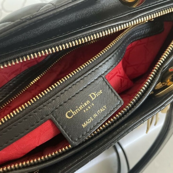 100% Authentic Large Lady Dior, Cannage Lambskin, - Picture 8 of 11